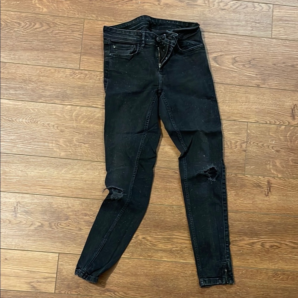 Zara Basic Black Denim Jeans
